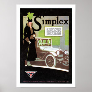 Simplex Automobile Advertisement Poster
