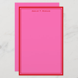 Simplicity DIY Frame & BG, Hot Pink Red Stationery