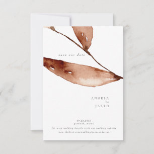 Simplicity Fall Watercolor Foliage Save The Date