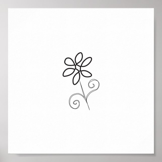 Simplicity Flower Canvas Poster (Front)