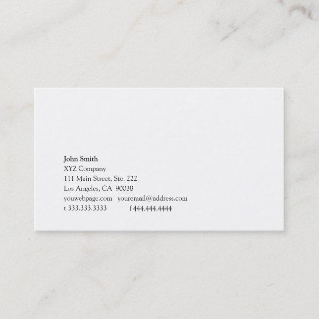 Simplicity ii business card (Front)