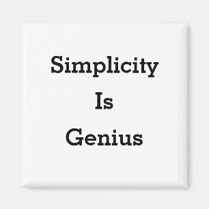 Simplicity is genius magnet