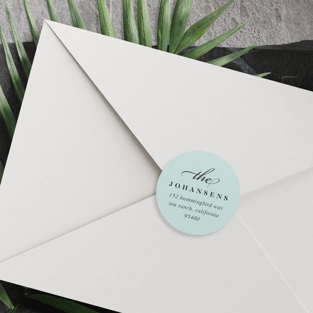 Simplicity Return Address Sticker | Mint (Creator Uploaded)