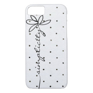 simplicity text on polka dots iPhone 8/7 case