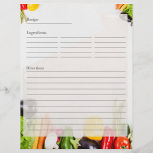 Simplicity Vegetables Double-sided Recipe Cards