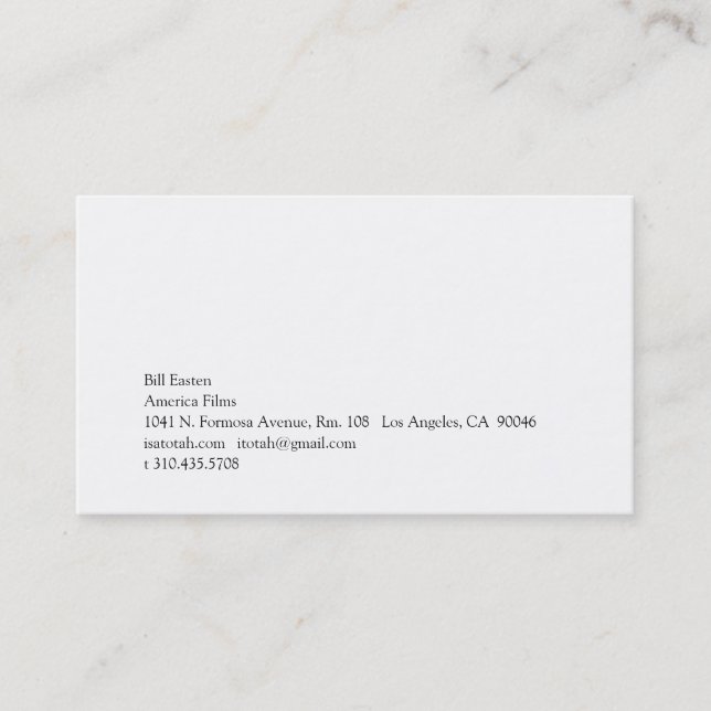 Simplicity VIII Business Card (Front)