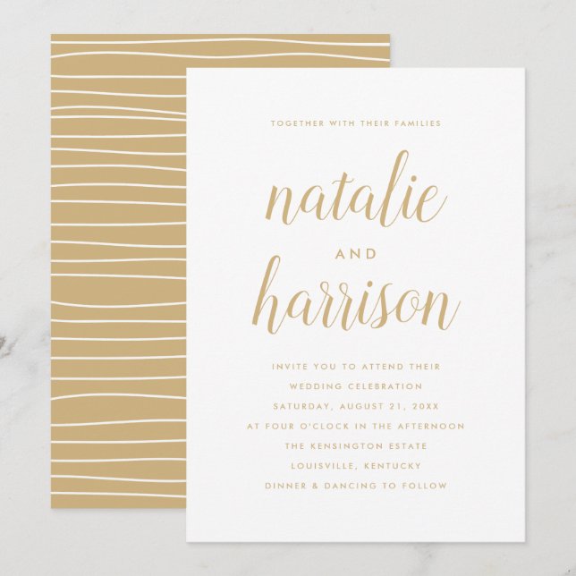 Simplicity | Wedding Invitation (Front/Back)