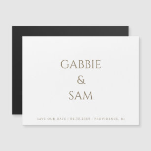 Simplicity Wedding Save our Date Magnetic Invitation