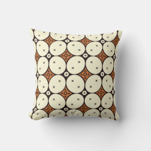 Simplified Kawung motif, Javanese batik pattern. Cushion