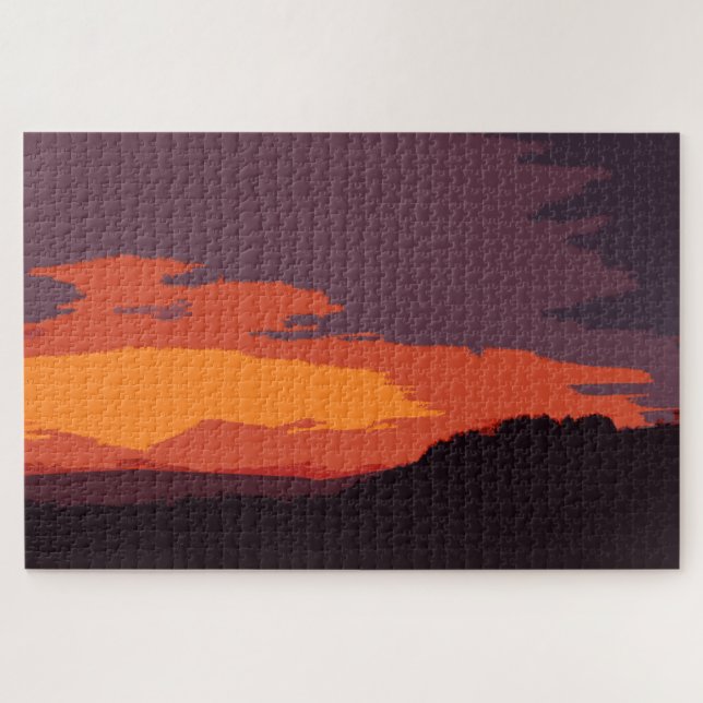 Simplified sunset jigsaw puzzle (Horizontal)