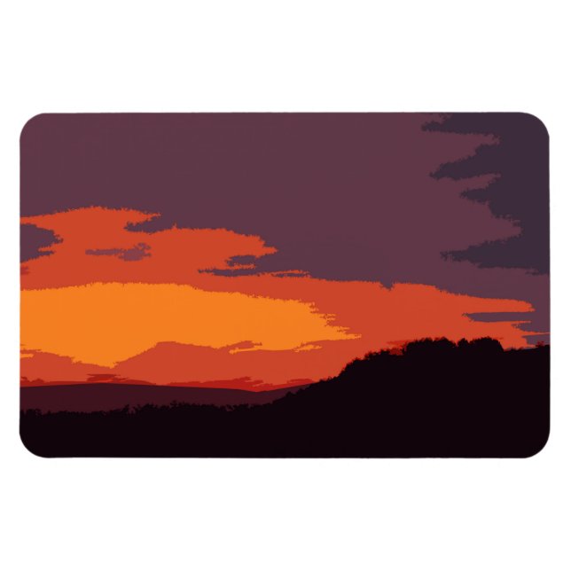 Simplified sunset magnet (Horizontal)