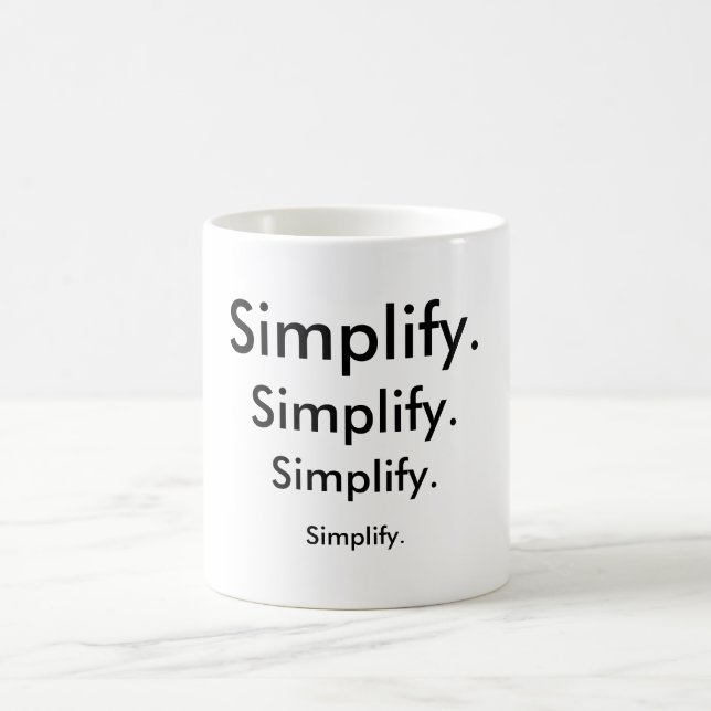 Simplify. (2 of 3) coffee mug (Center)