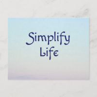 Simplify Life postcard