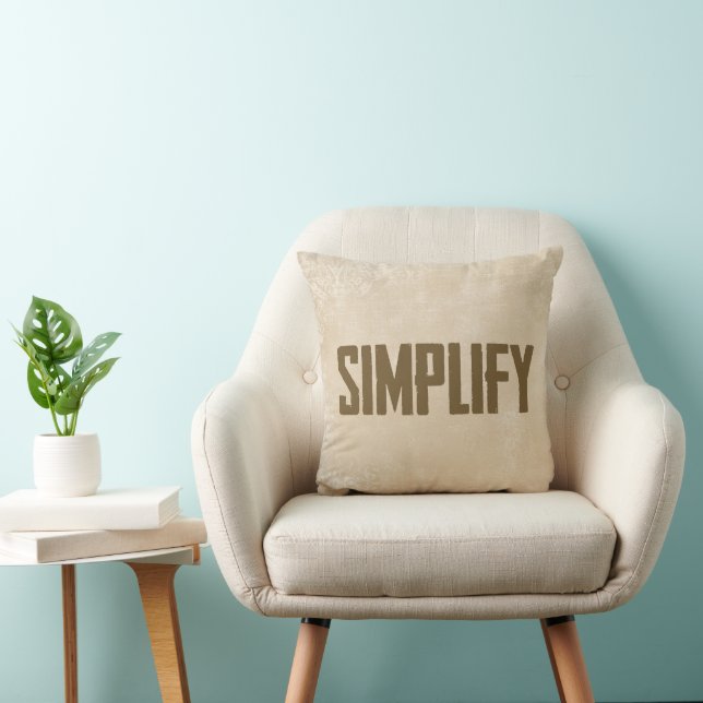 Simplify On Beige Texture Cushion (Chair)