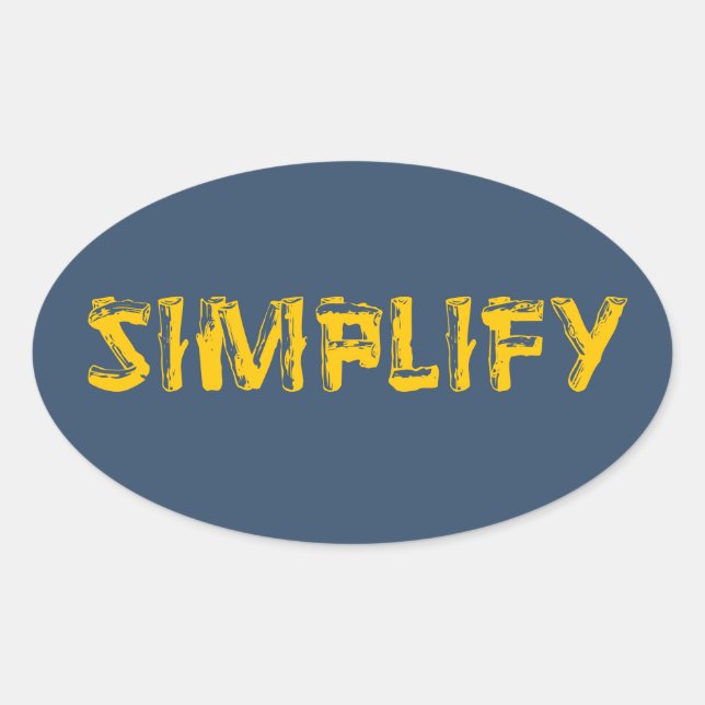 Simplify Oval Sticker (Front)