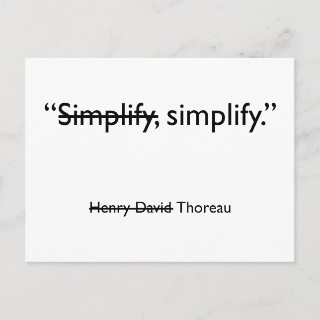 Simplify postcard (Front)