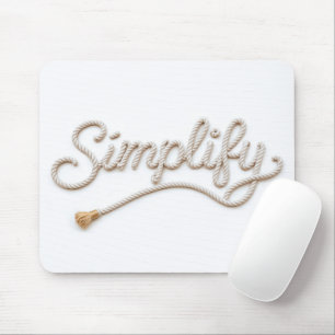 Simplify Rope Text Mouse Pad