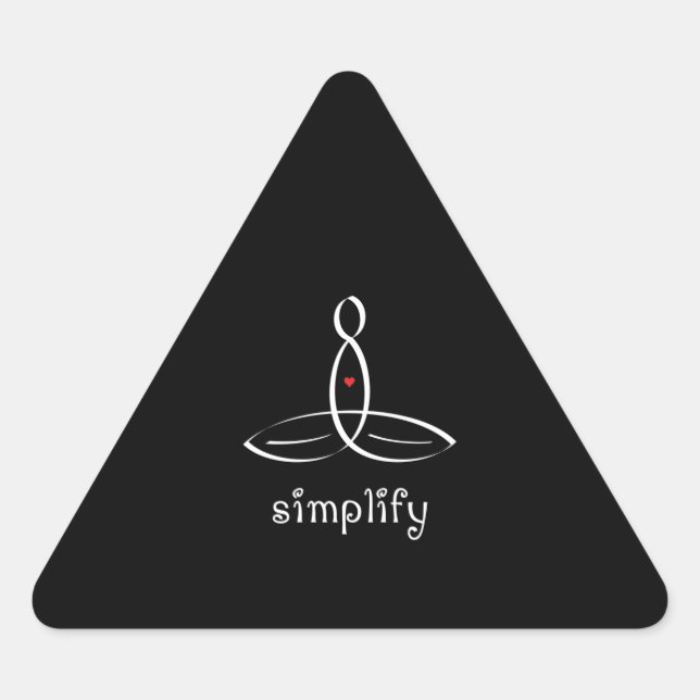 Simplify - White Fancy style Triangle Sticker (Front)