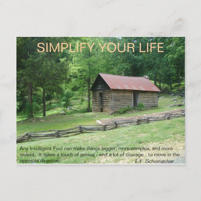 Simplify Your Life Postcard (Front)