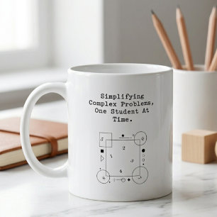 Simplifying Complex Problems Math Student Succes Coffee Mug