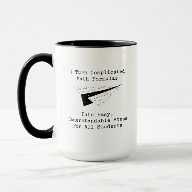 Simplifying Math Formulas: Easy Steps for Students Mug (Left)