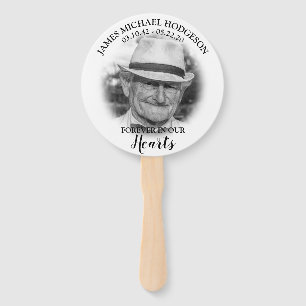 Simplistic Double Sided Photo Memorial Favor Hand Fan