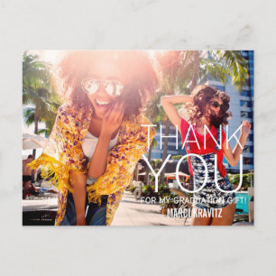 Simplistic Graduation Graduate Thank You Postcard