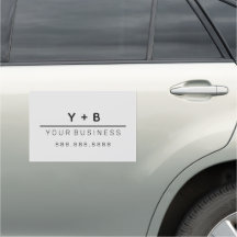 Simplistic + Intials Custom Car Decal Magnet