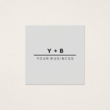 Simplistic + Intials Custom Logo Note Card