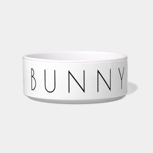 Simplistic Minimalist Bunny Food Feeding Bowl