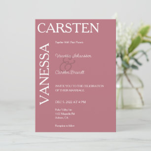 Simplistic Modern Glam Wedding  Invitation