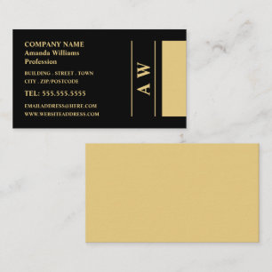 Simplistic Monogram, Minimalist Business Card