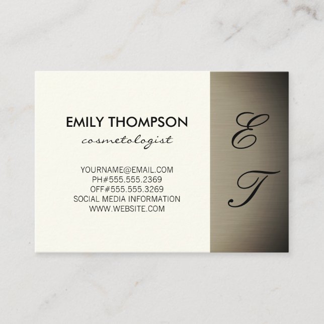 Simplistic Monogram (off yellow) Appointment (Front)