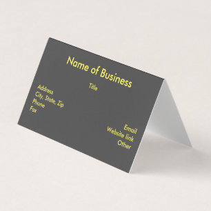 Simplistic Name of Business and Information, ZSSG Card