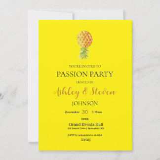 Simplistic Passion Party invitation