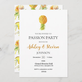 Simplistic Passion Party invitation