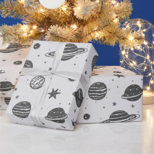 Simplistic Planets Wrapping Paper