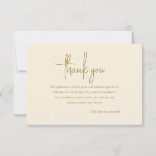 Simplistic Sympathy Thank You Card