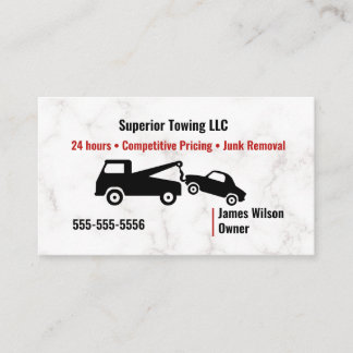 Simplistic Tow Truck Business Card