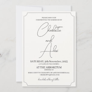 Simplistic Wedding Invitation