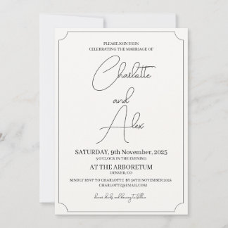 Simplistic Wedding Invitation