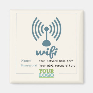 Simplistic WiFi Details Network Password Magnet