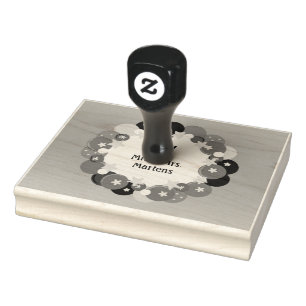 Simplistic Wreath with Mr. and Mrs. Rubber Stamp