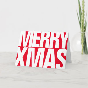 Simply A "Big Red" Merry Xmas Greetings Card 2