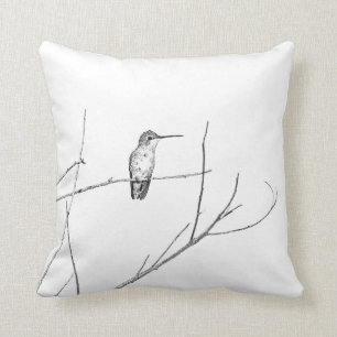 Simply a Hummingbird on a stick Cushion