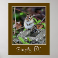 Simply Be Inspirational Quote Chipmunk