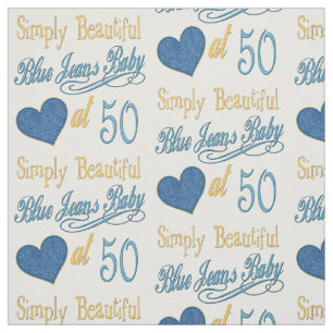 Simply Beautiful 50th Birthday Fabric