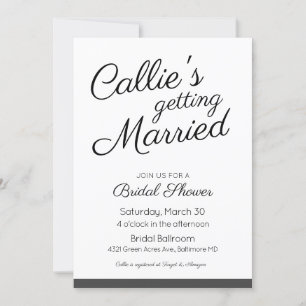 Simply Beautiful Bridal Shower Invitation