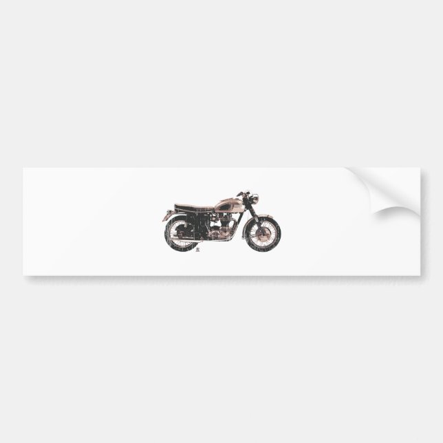 Simply Beautiful Classic Motorcycle Bumper Sticker (Front)