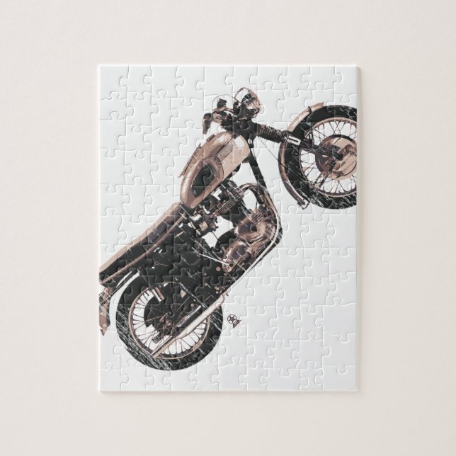 Simply Beautiful Classic Motorcycle Jigsaw Puzzle (Vertical)